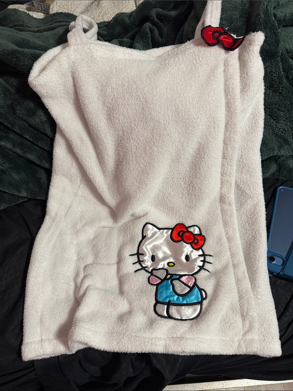 Hello Kitty White Robe with Red Bow